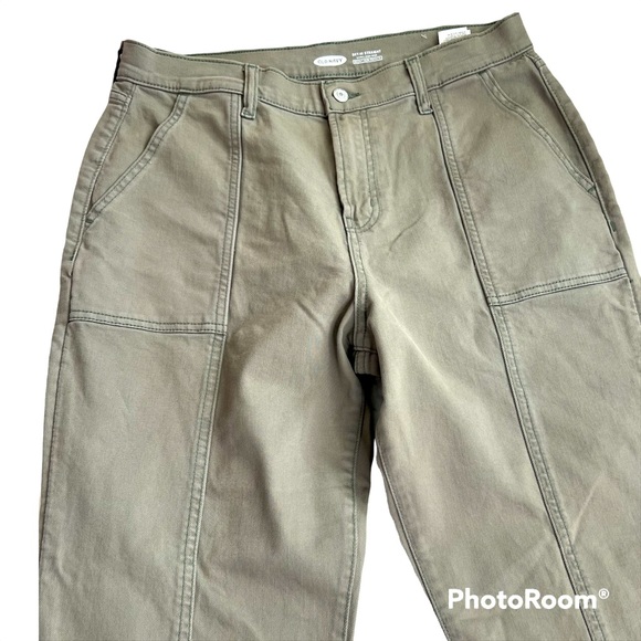 Old Navy Green Sky-High Straight Extra High Rise Size 12 - Picture 3 of 10